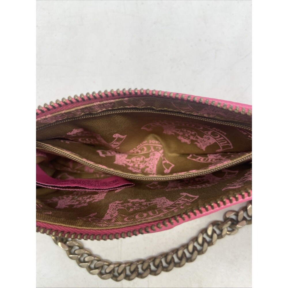 Juicy Couture Pink Genuine Leather Baguette / Mini Bag - Picture 11 of 16
